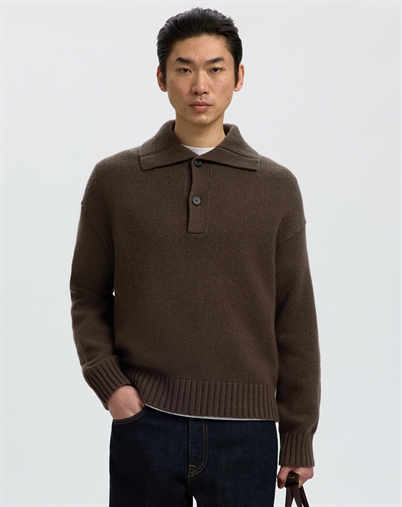 Selected - SLMCody LS Strik Polo - Turkish Coffee